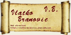 Vlatko Branović vizit kartica